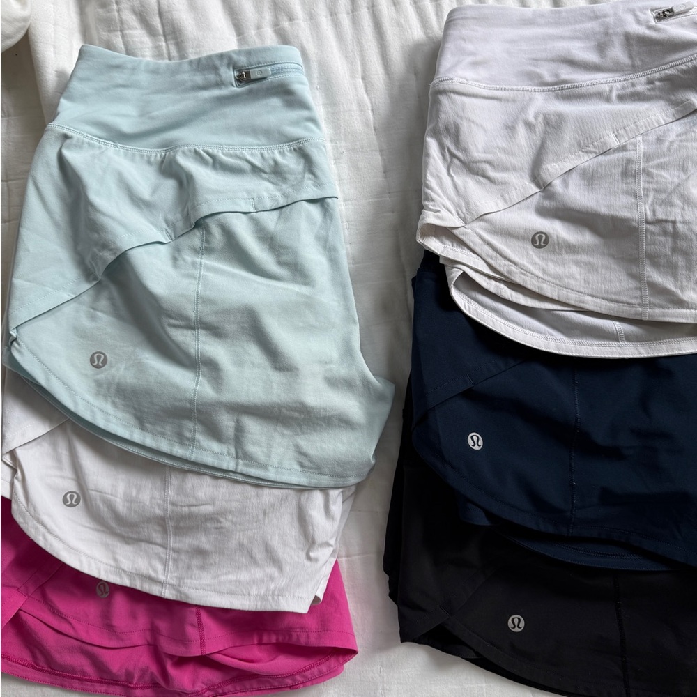 Lululemon Speed Up Low Rise Shorts - White, Black, Pink, Light Blue